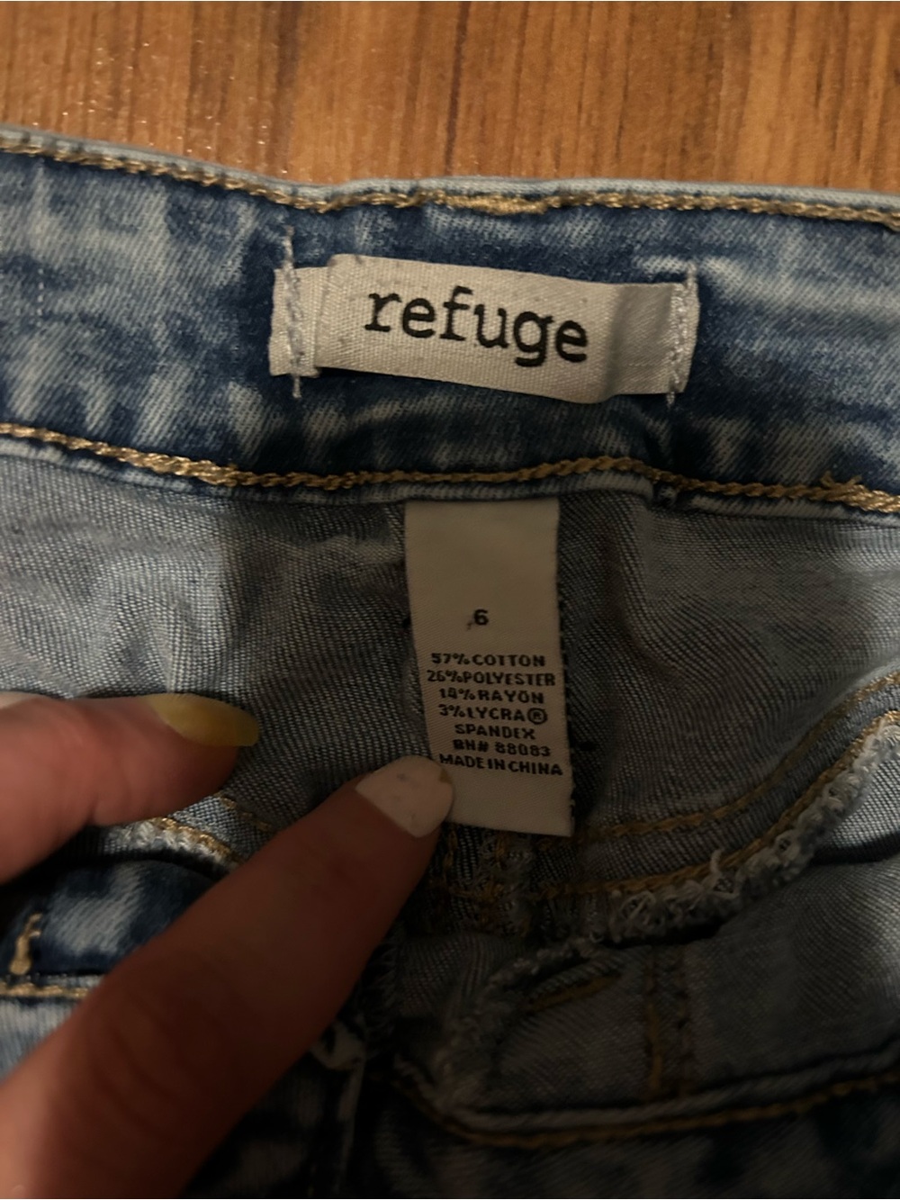 refuge Light Blue Distressed Skinny Jeans - Picture 2 of 3